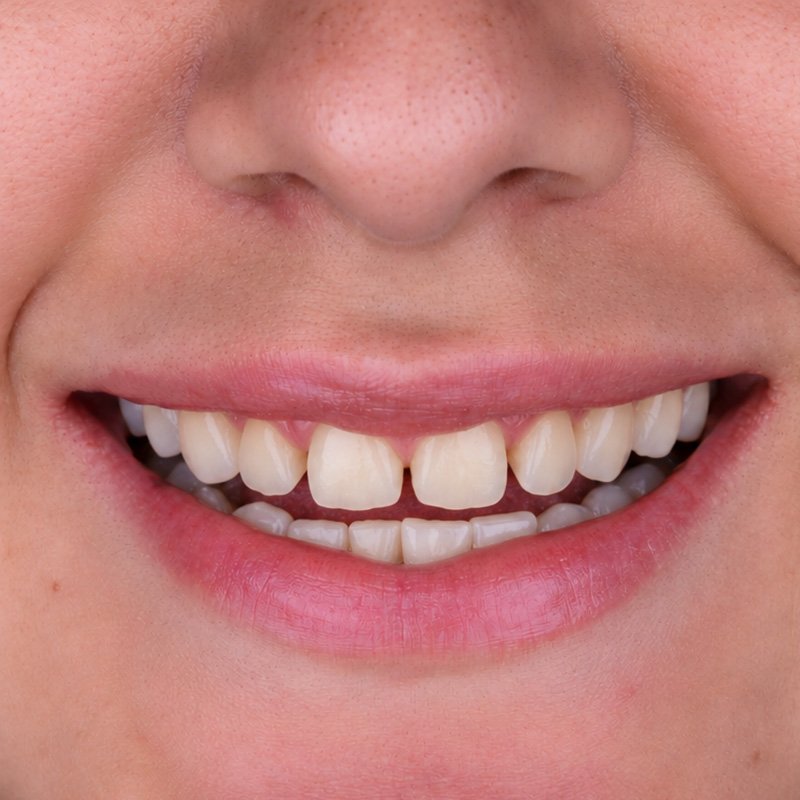 Sonrisa antes del tratamiento, caso 3